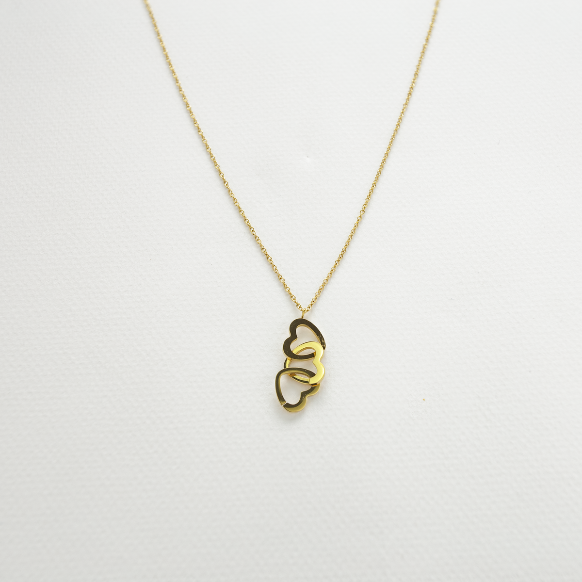 Multi Heart Gold Plated Necklace