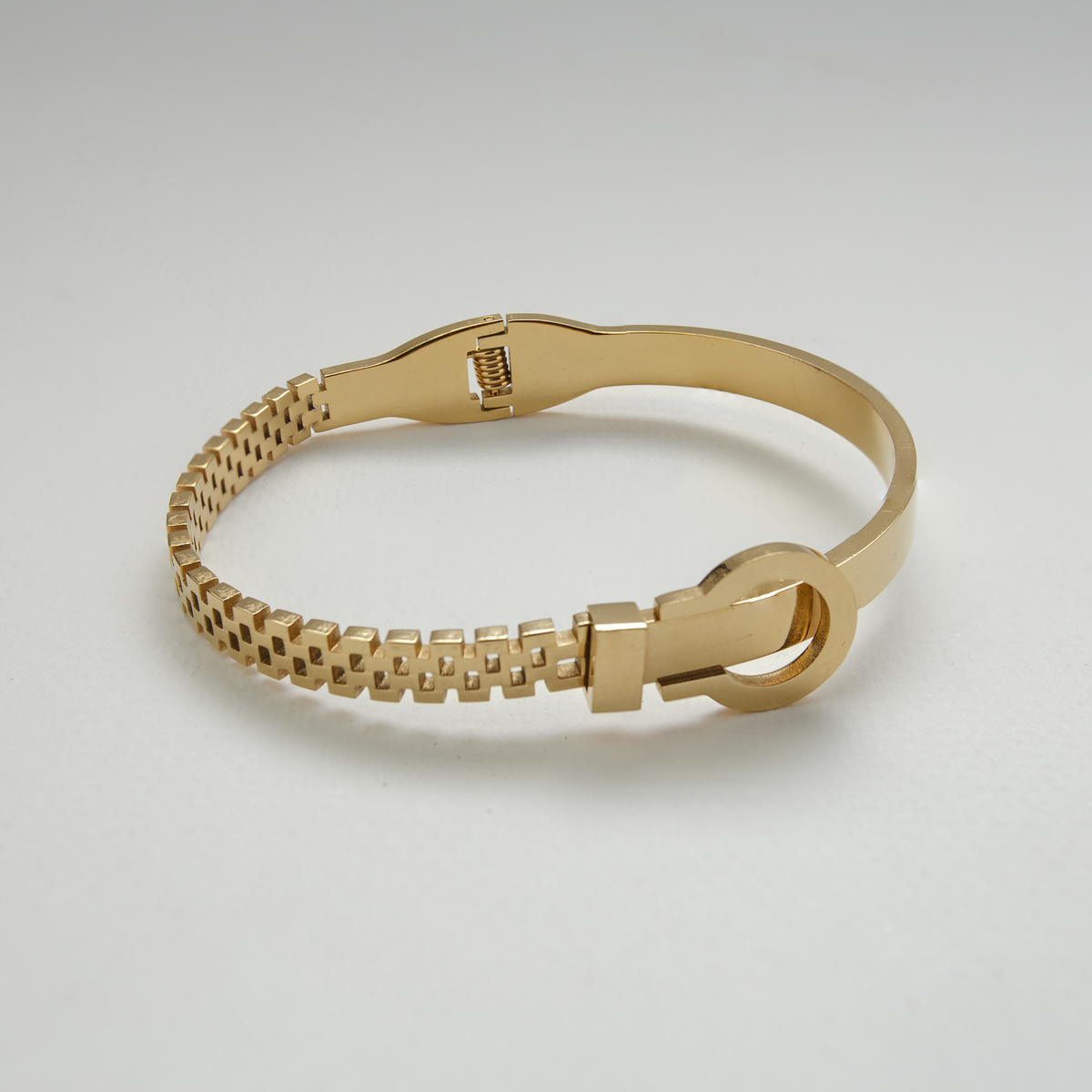 Gold Buckle Bangle