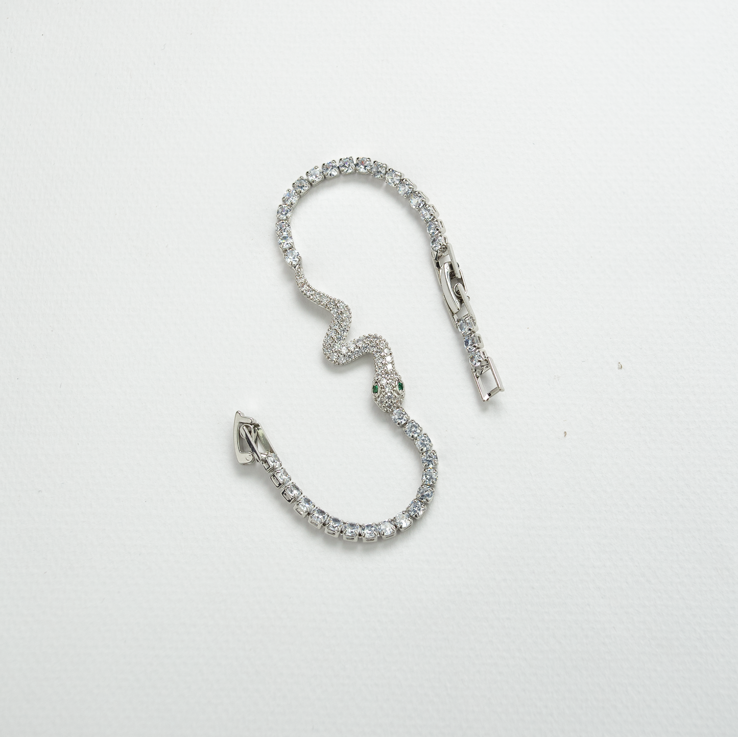 Snake, Rhinestone Bracelet