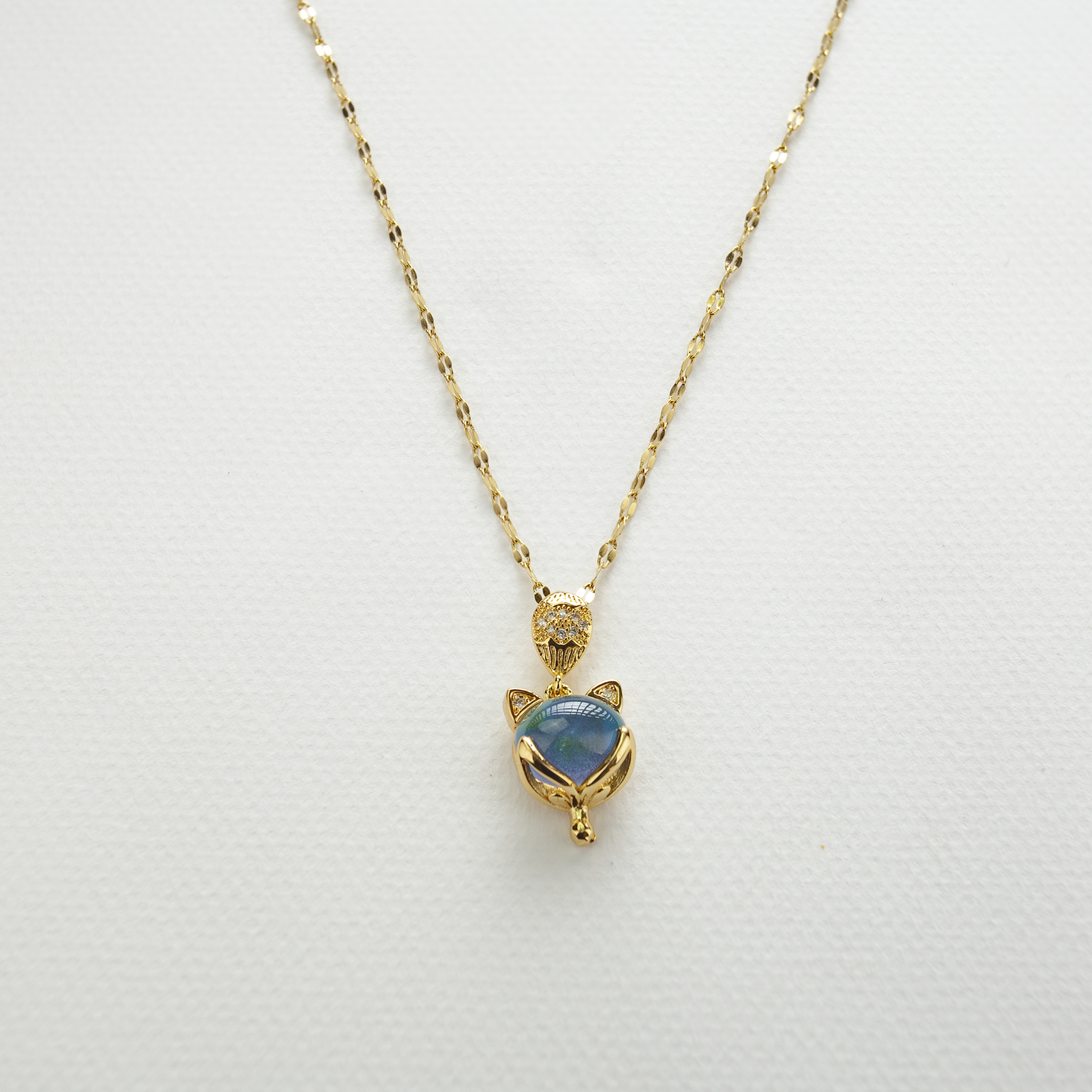 Blue Opal Pendant Necklace