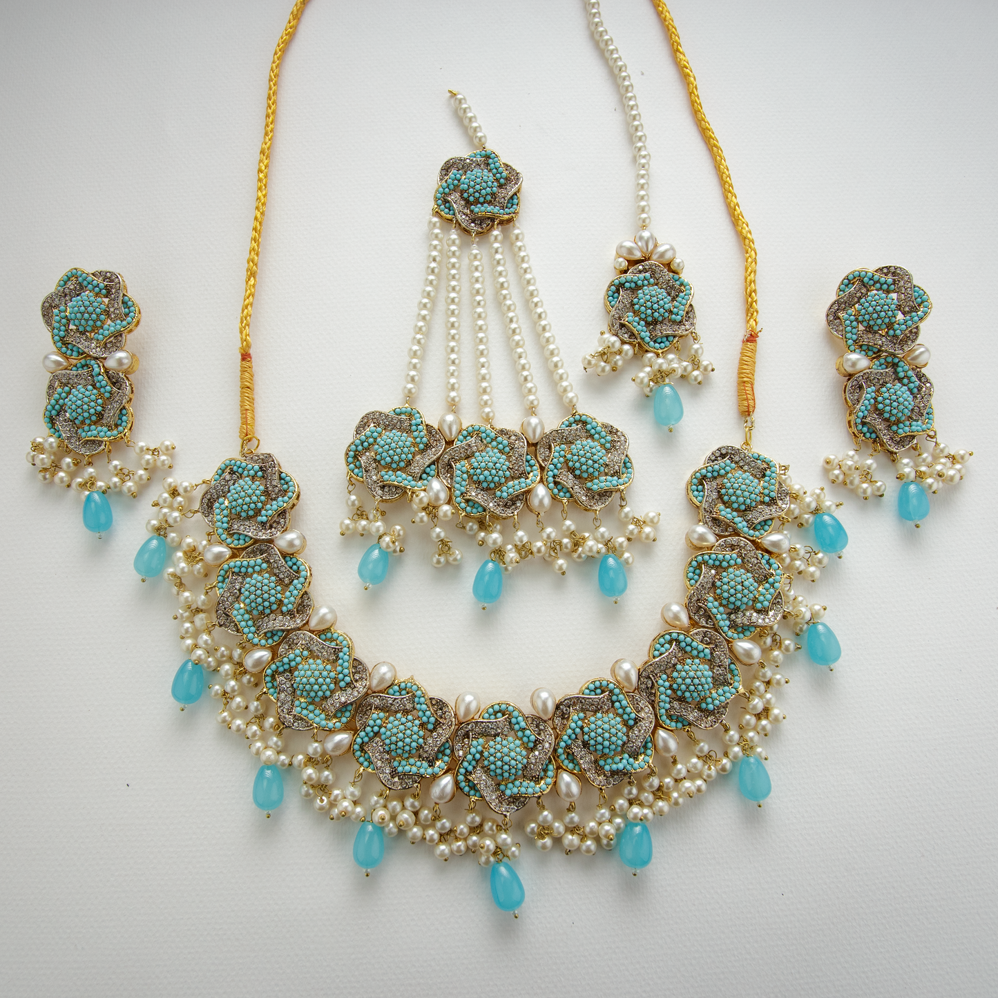 Starry Nights Set (Tikka Ghumar Earrings Necklace) Frozi