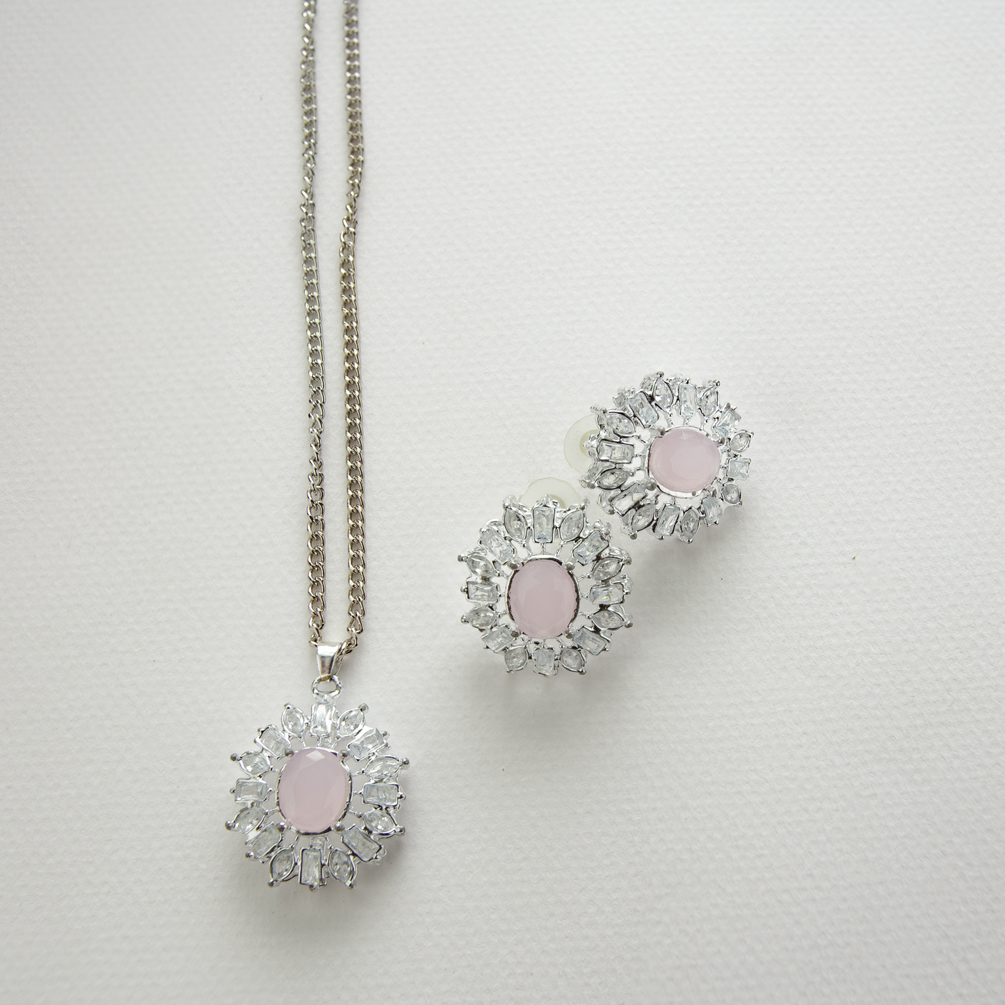 Ice Spike Set (Ring Necklace Earrings) Pink