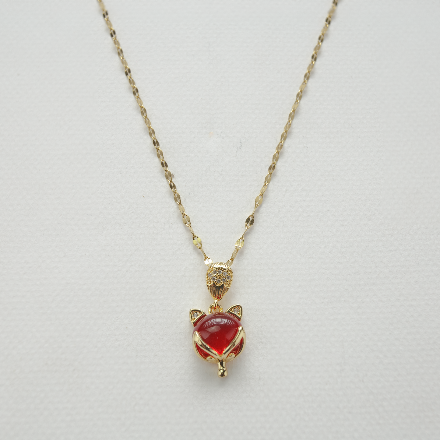 Red Opal Pendant Necklace