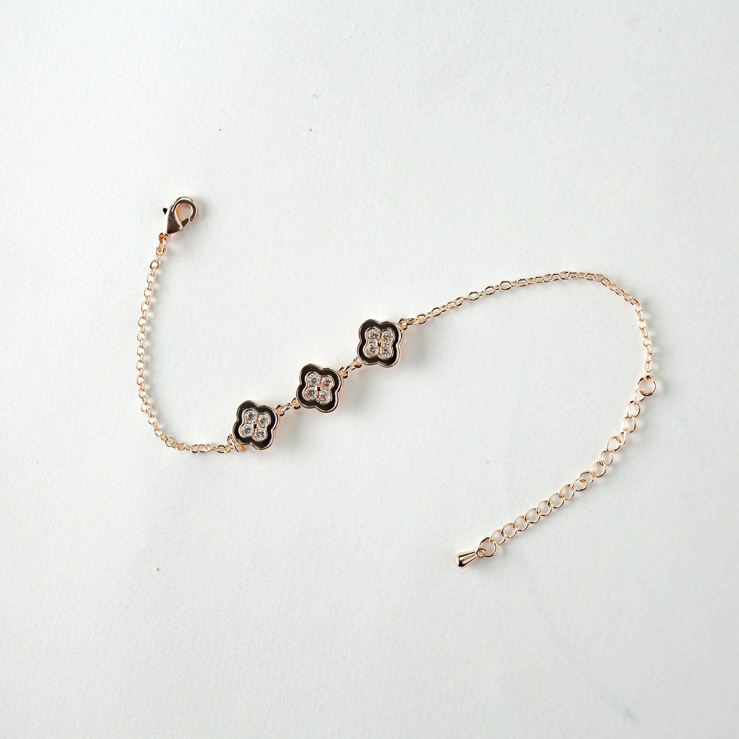 VC Rose Gold 3 Charm Bracelet