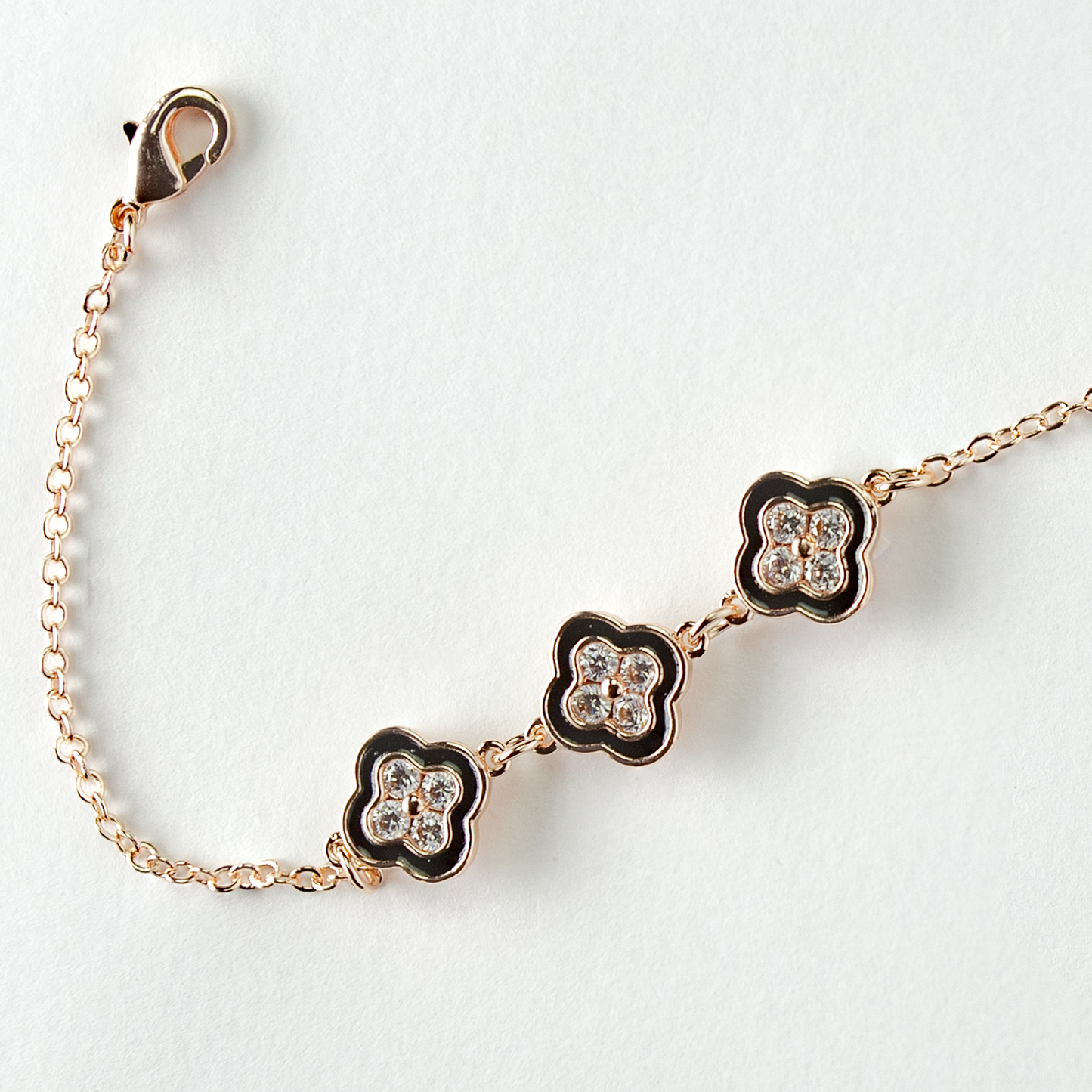 VC Rose Gold 3 Charm Bracelet