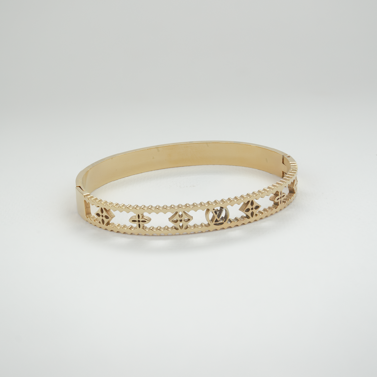 Lv Gold Arc Bangle