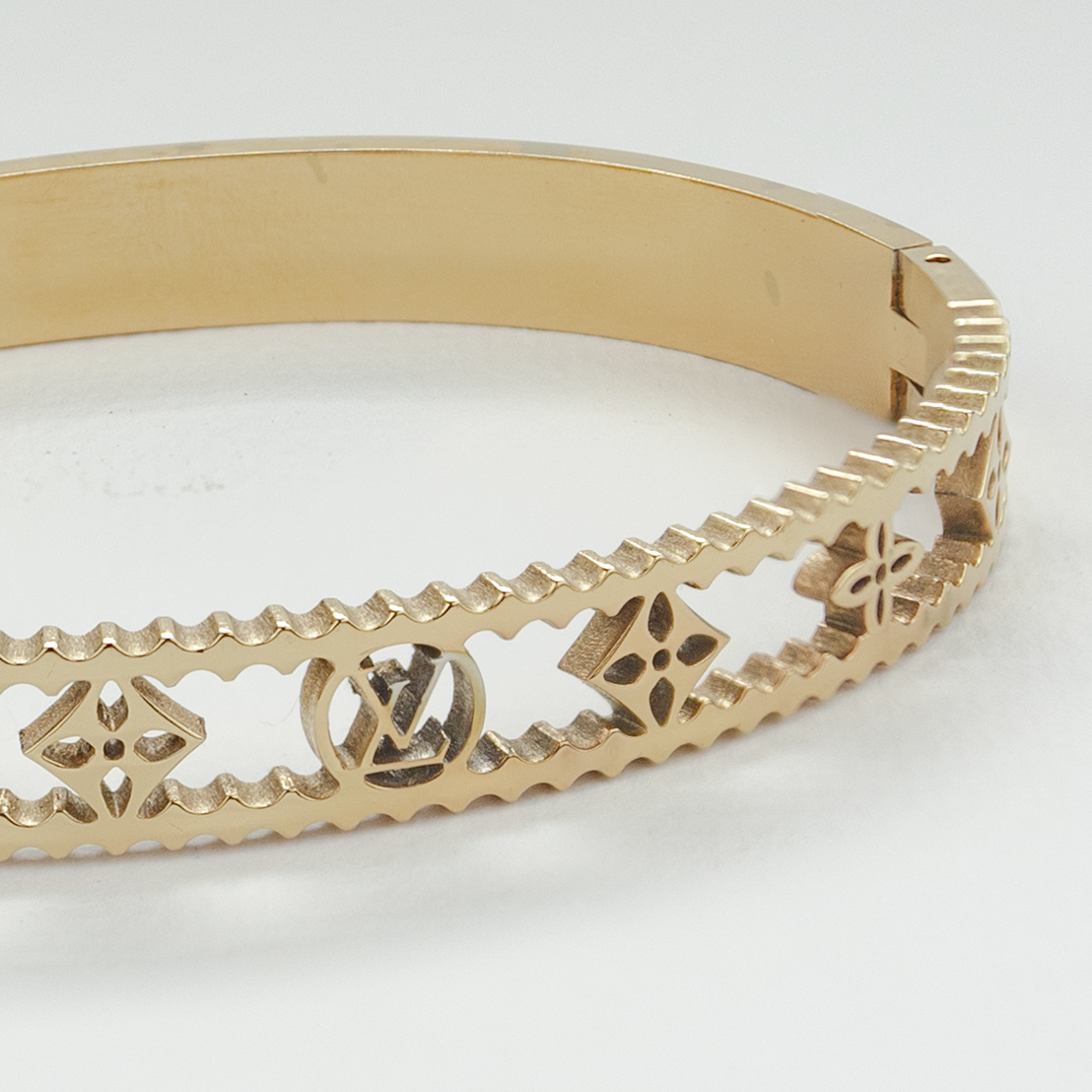 Lv Gold Arc Bangle