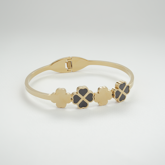 Clover leef gold Bangle