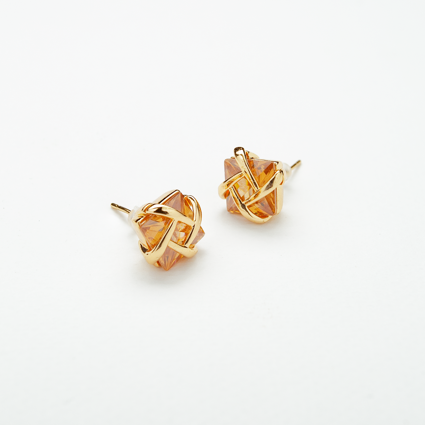 Classic Crystal Champagne Studs