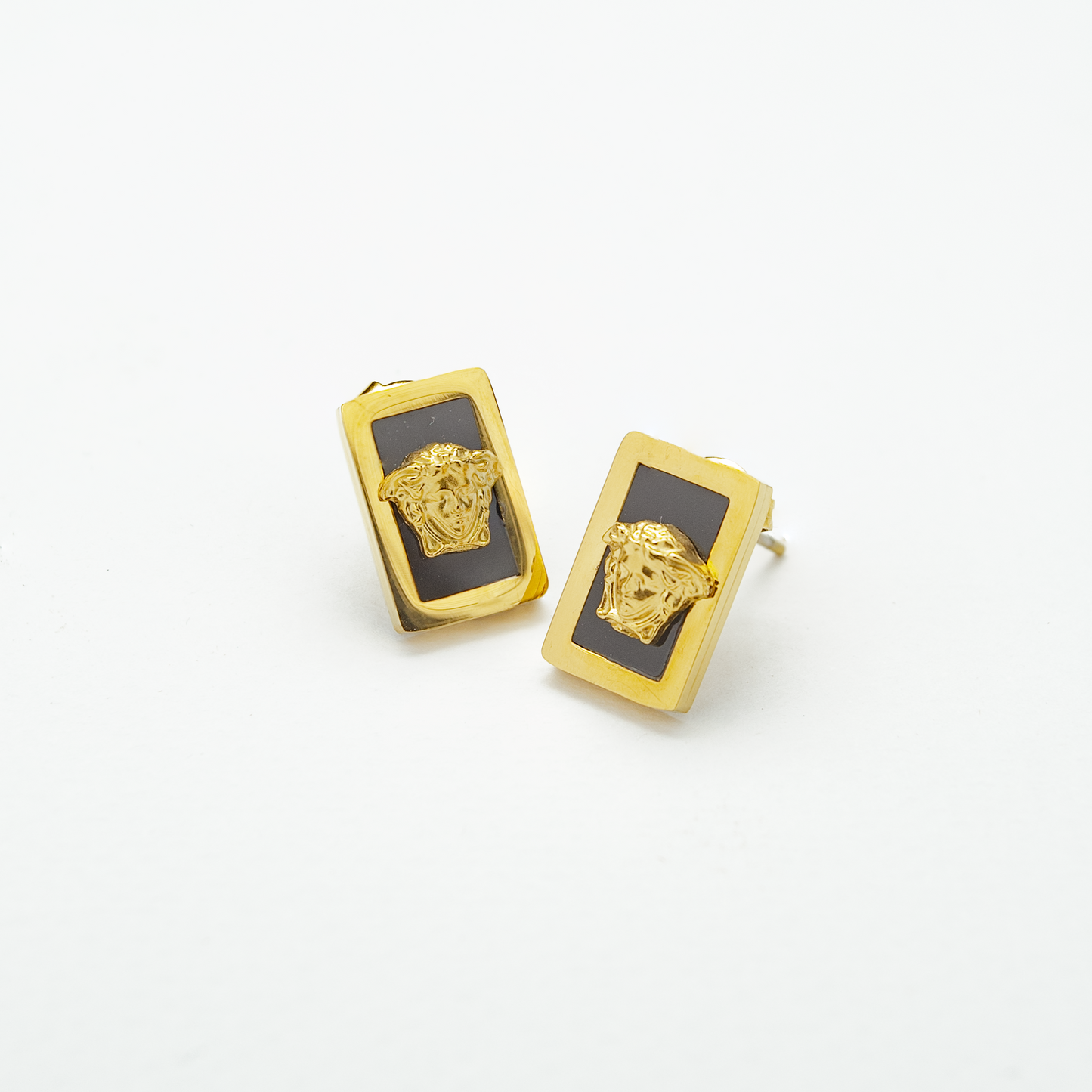 Versace rectangle (black) earrings