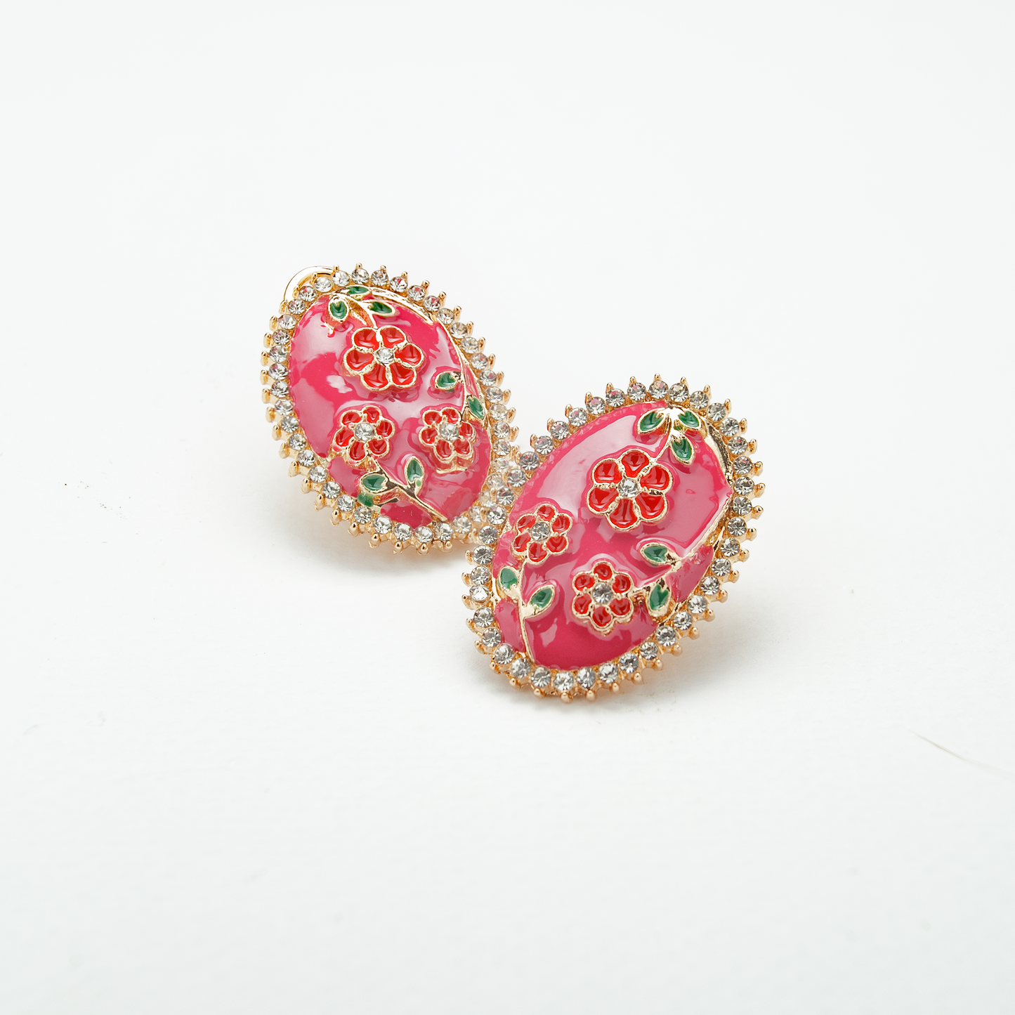 Paint GÇÿem Flower (Pink) Earrings