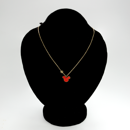 Mickey Mouse Red $ Necklace