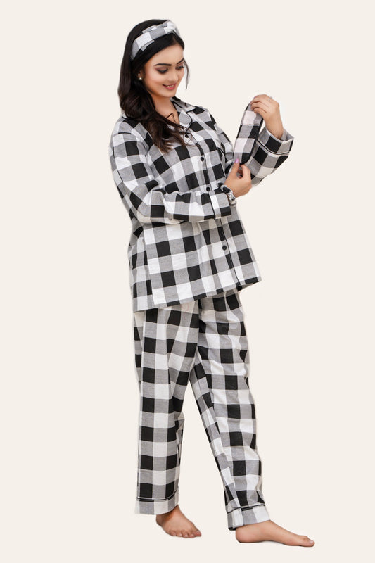 Black Flannel Cotton PJ