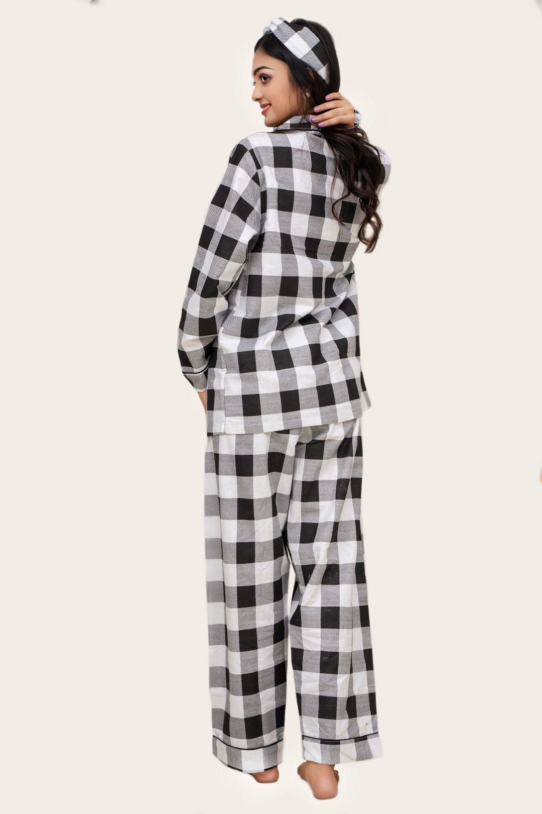 Black Flannel Cotton PJ