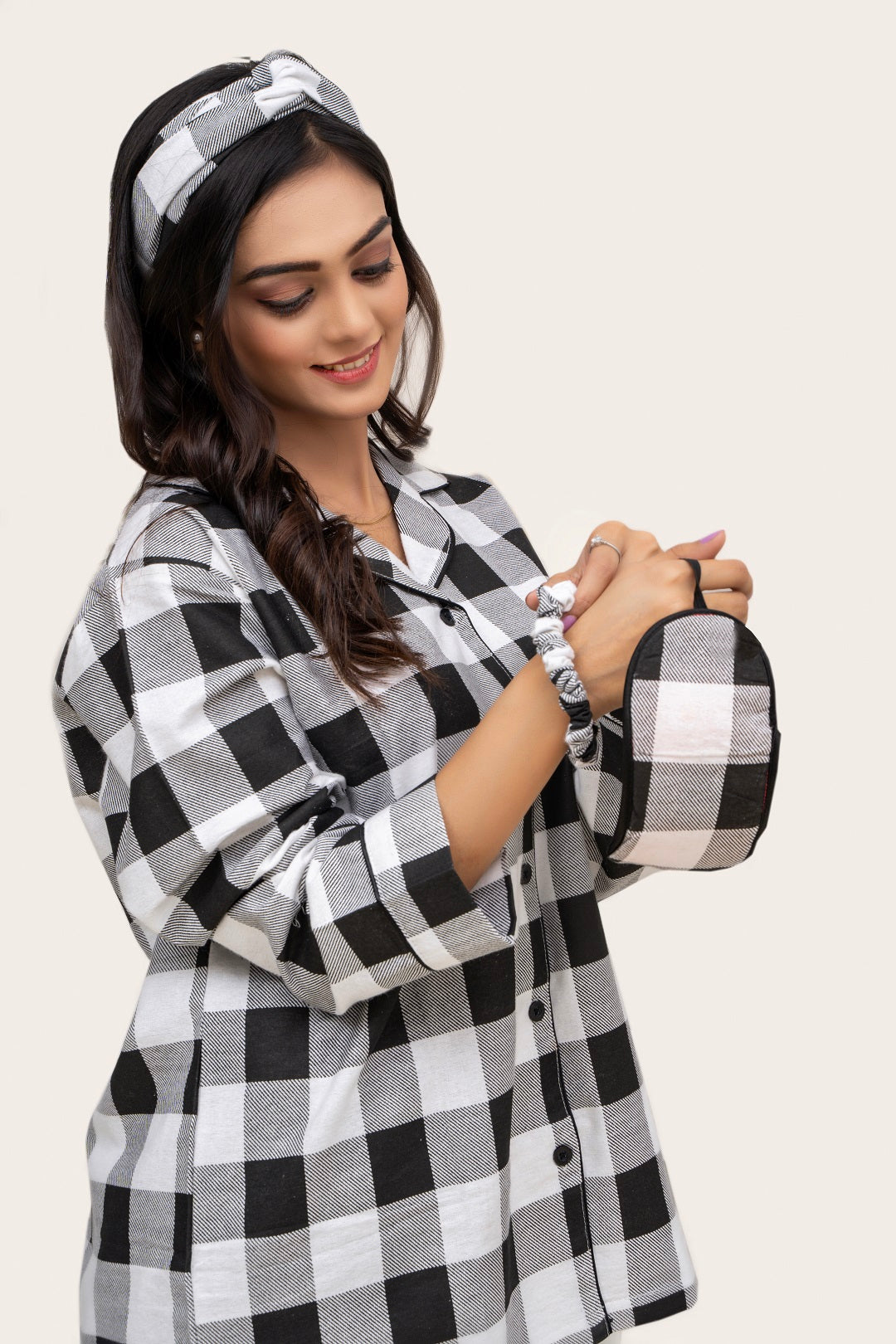 Black Flannel Cotton PJ