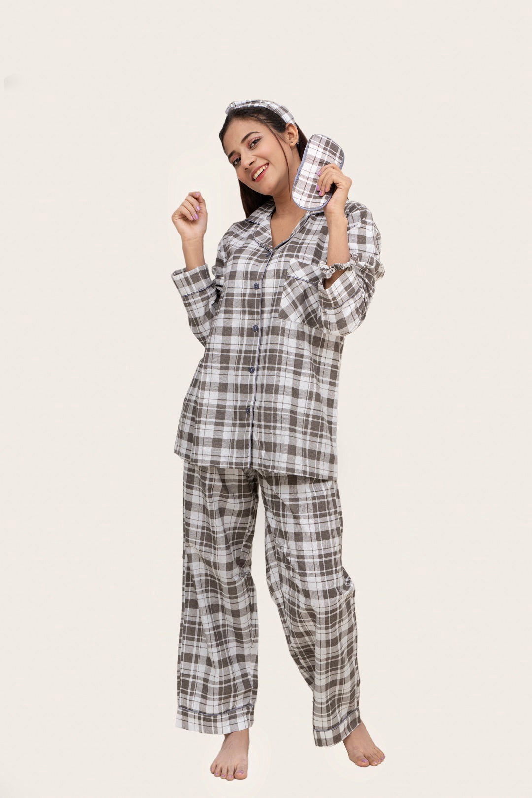 Grey Flannel Cotton PJ