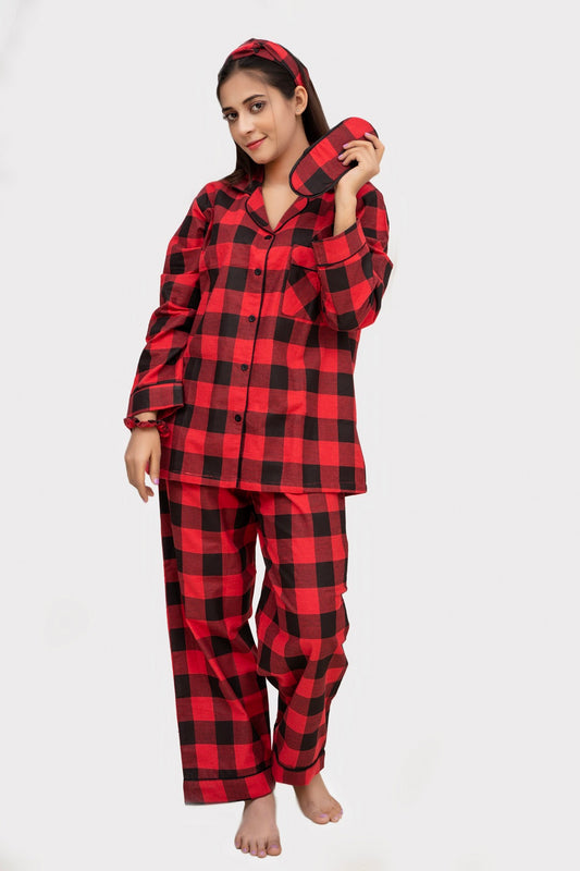 Red Flannel Cotton PJ