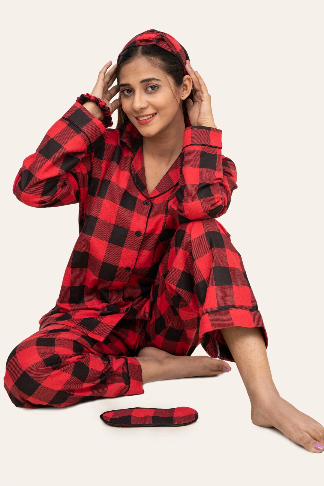 Red Flannel Cotton PJ