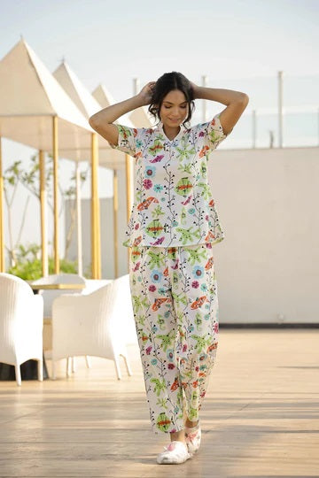 Seaside Serenity Poly-Viscose Pyjama