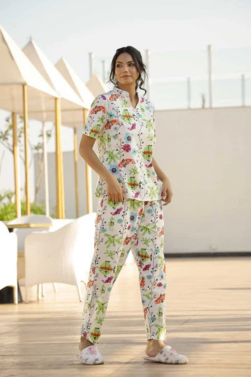 Seaside Serenity Poly-Viscose Pyjama