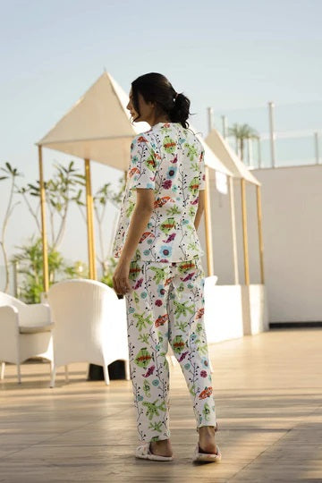 Seaside Serenity Poly-Viscose Pyjama