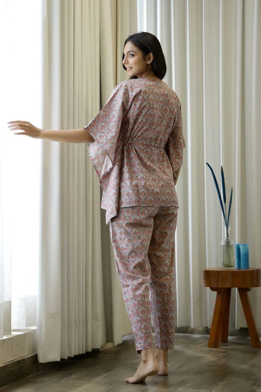 Floral Poly-Viscose Pyjama