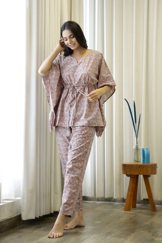 Floral Poly-Viscose Pyjama