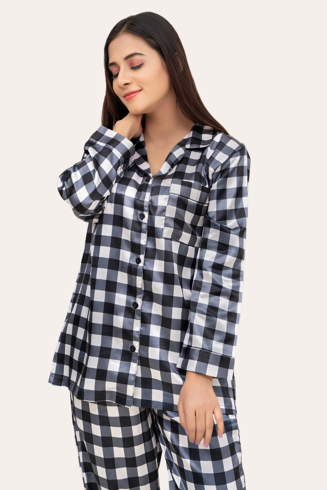 Black & White Chequered PJ