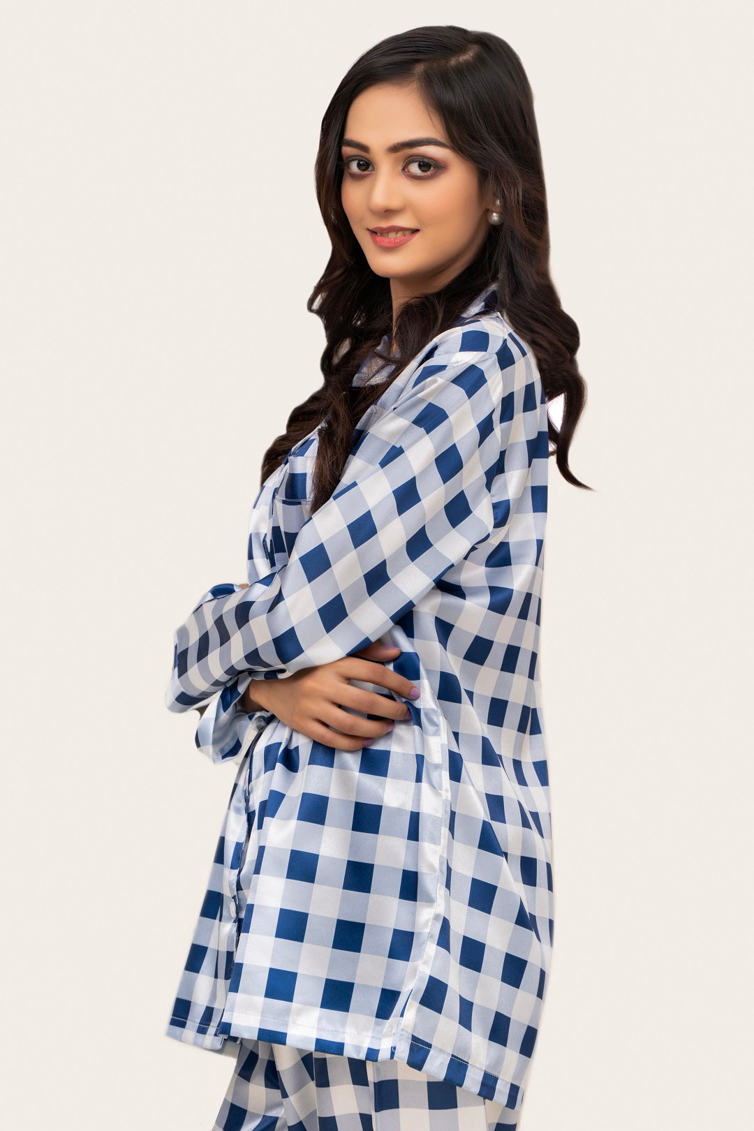 Blue & White Chequered PJ