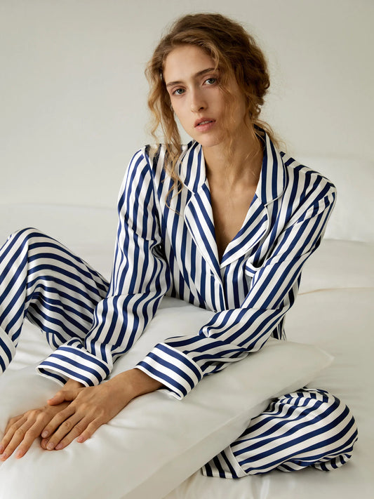 Navy Stripe Pajama Set