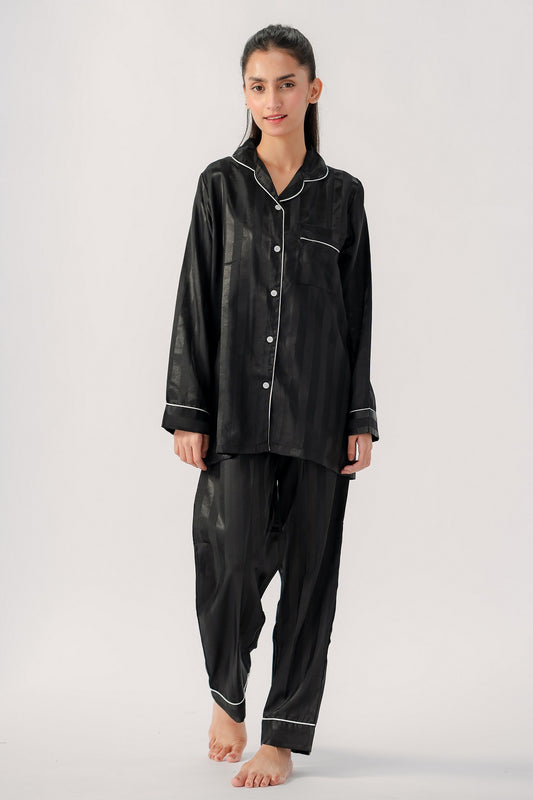 Shadow Stripe PJ - Black