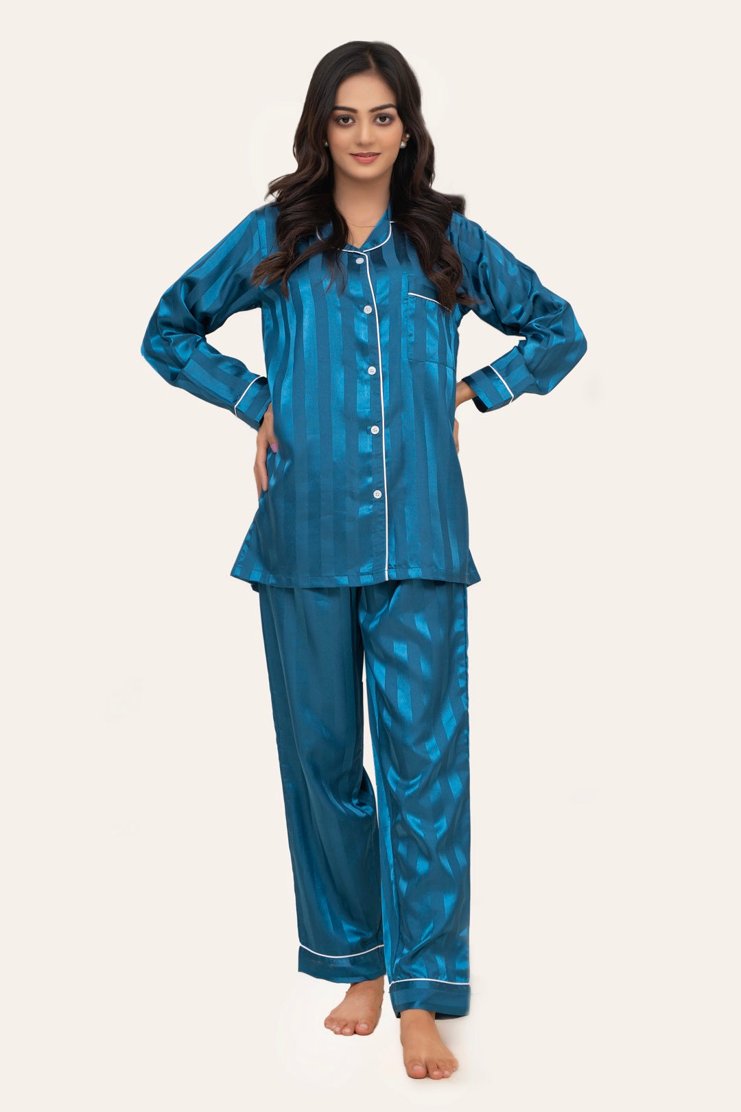 Shadow Stripe PJ - Teal