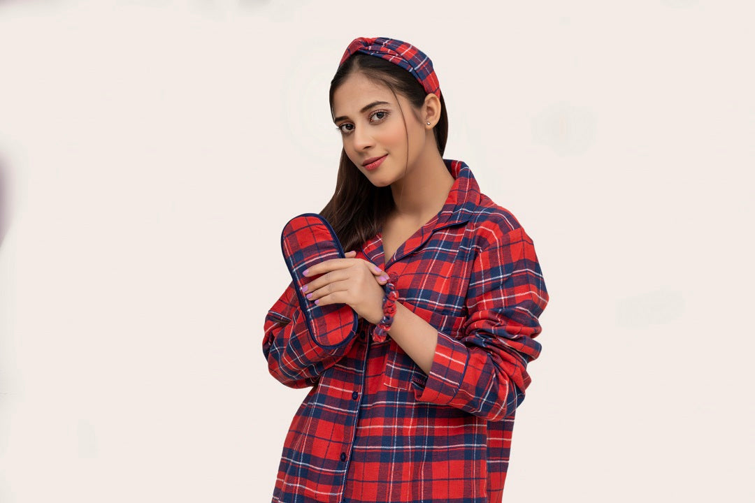 Red/Blue Flannel Cotton PJ