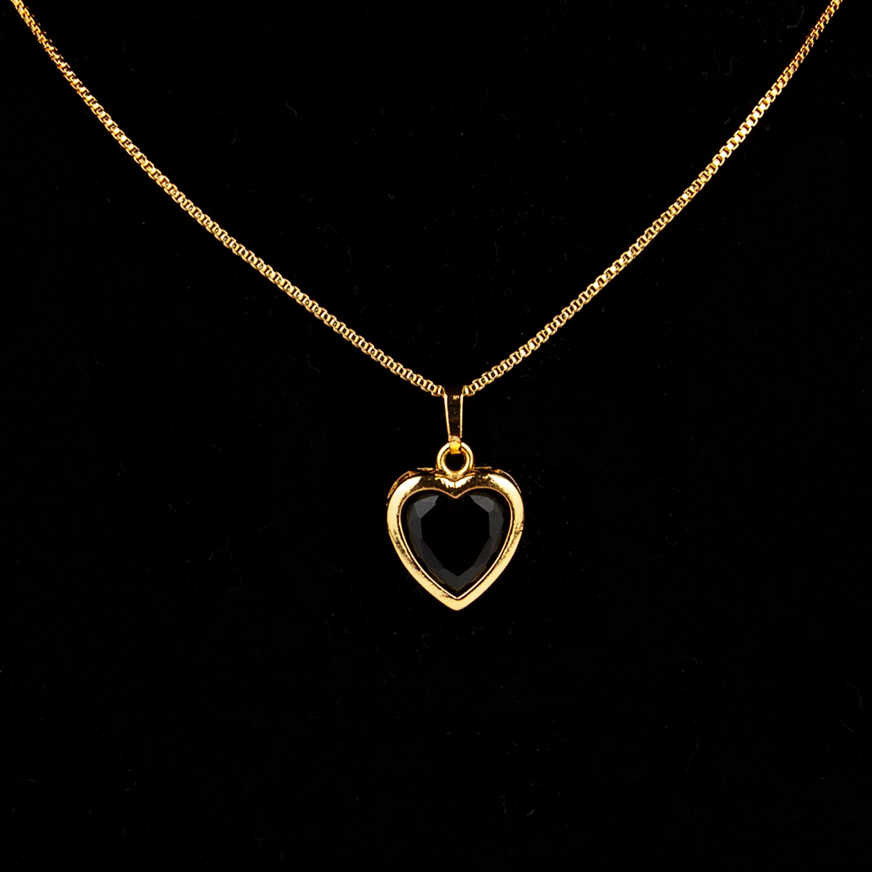 Black Heart Necklace