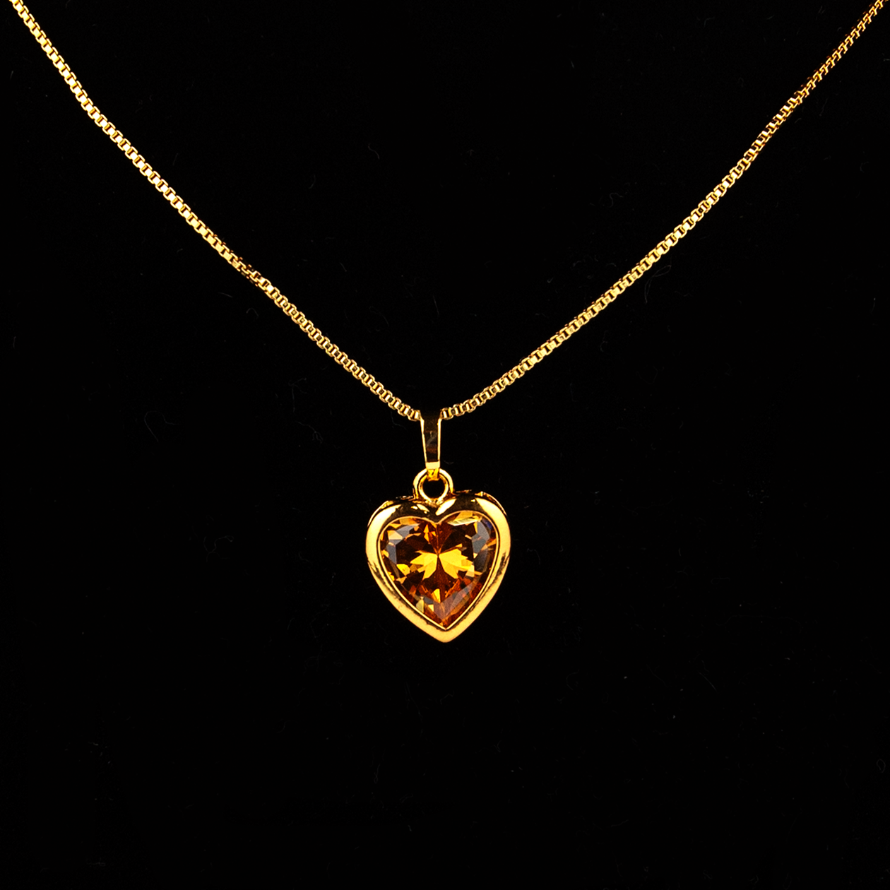 Champagne Heart necklace