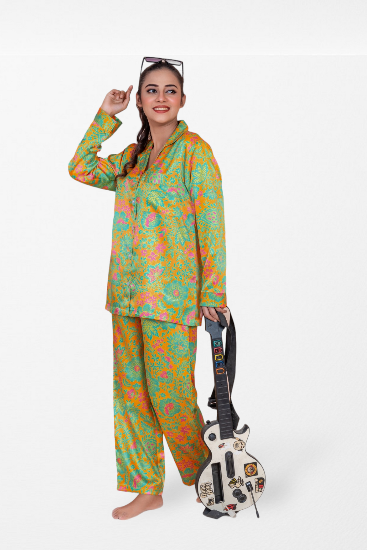 g&g Luxe Lounge Pajamas Women Printed Pajama Set Nightdress