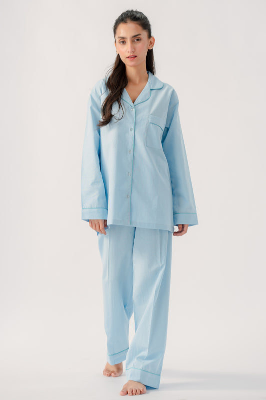 Cotton Sky Blue PJ set