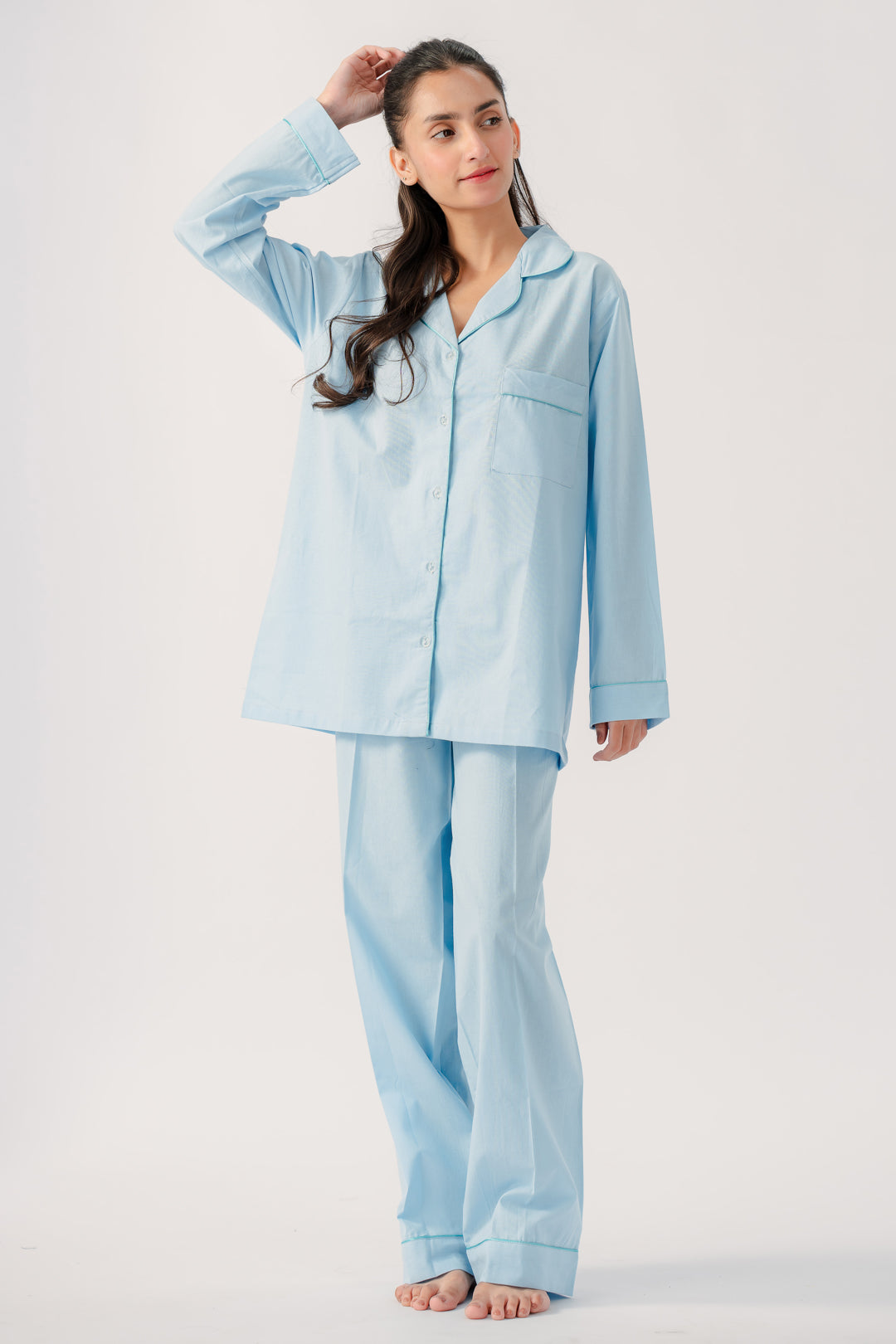 Cotton Sky Blue PJ set