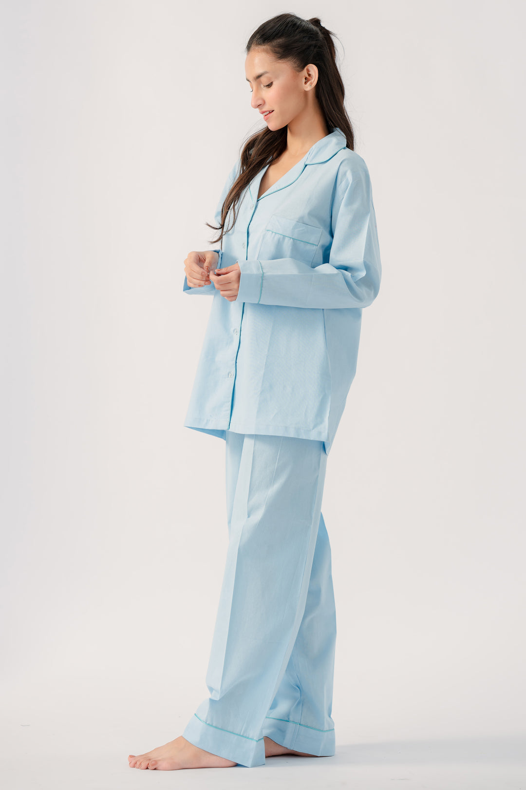 Cotton Sky Blue PJ set