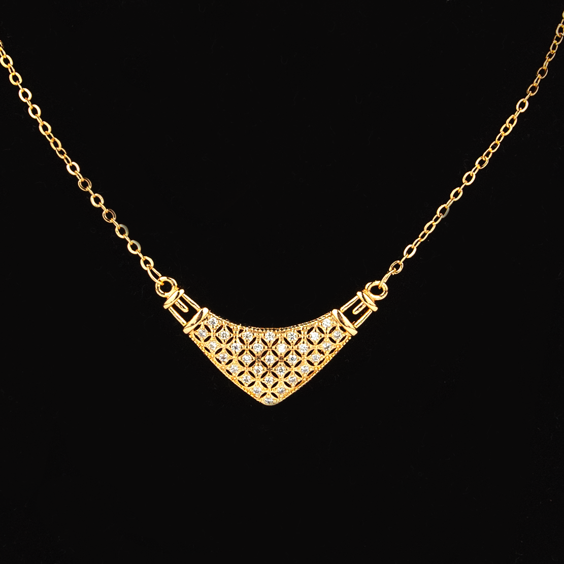 Golden grid Necklace