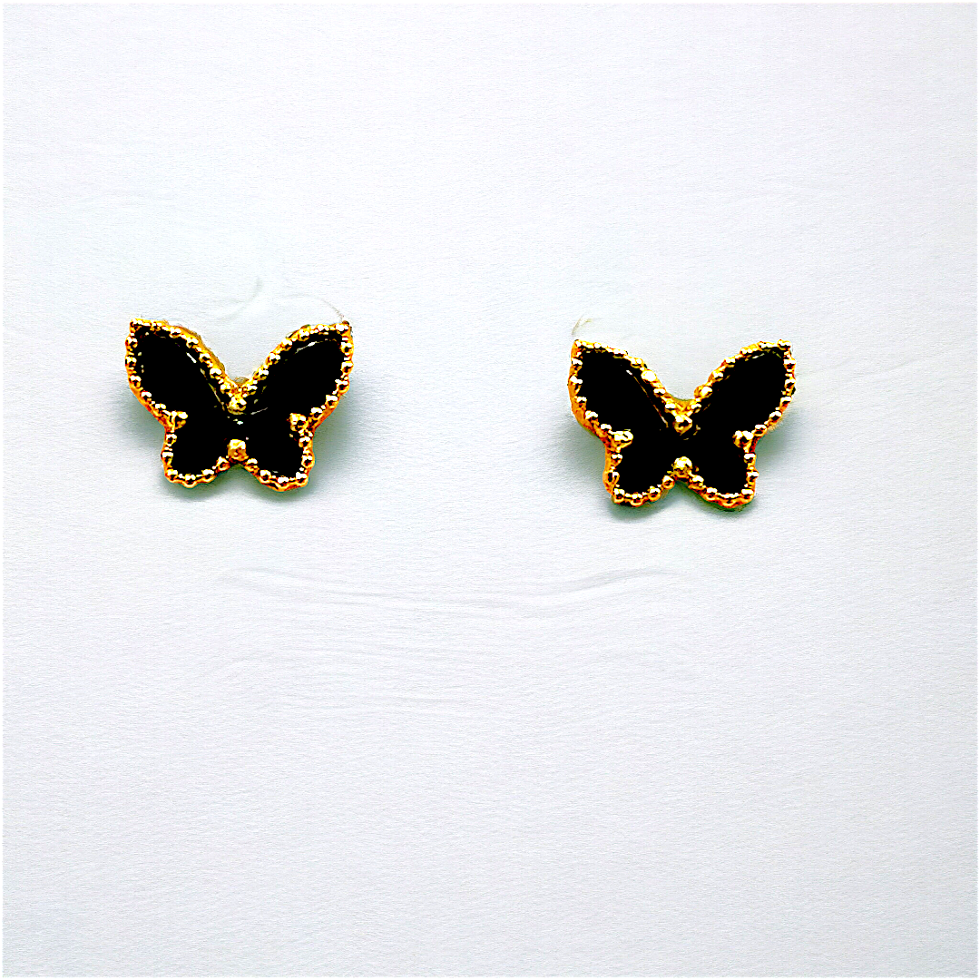 Black Butterfly Studs