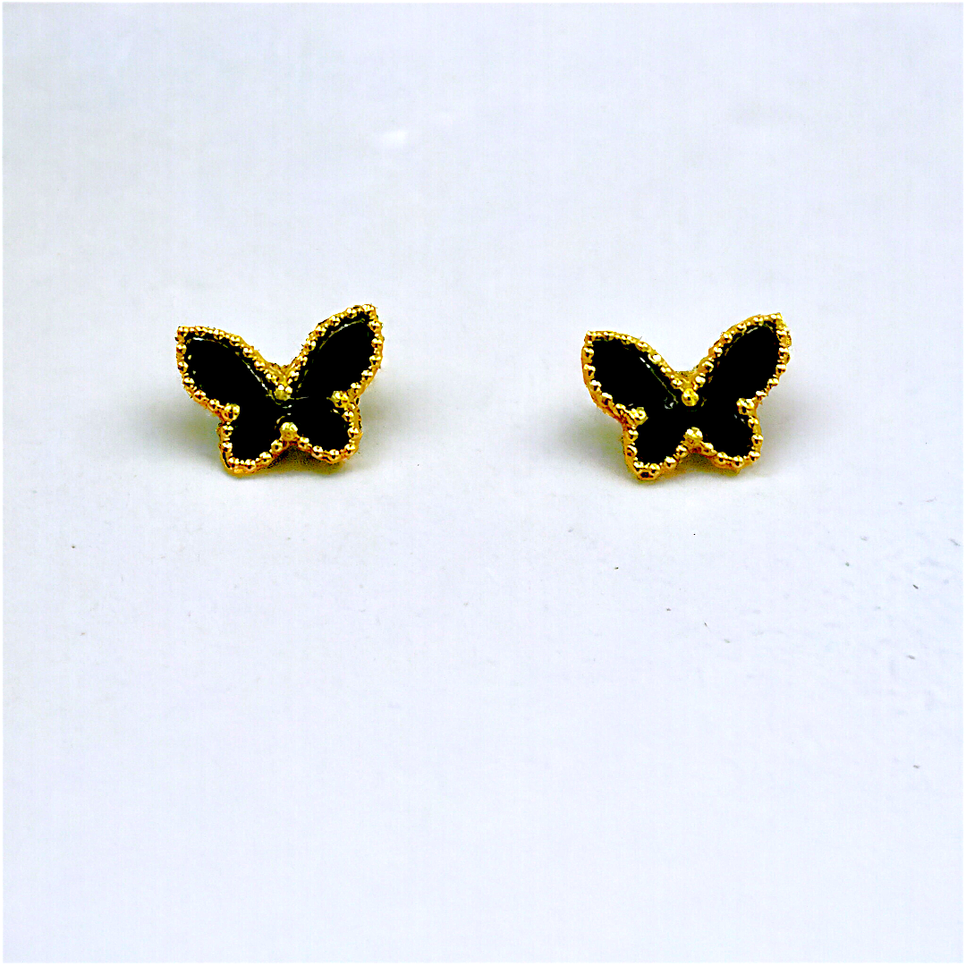 Black Butterfly Studs