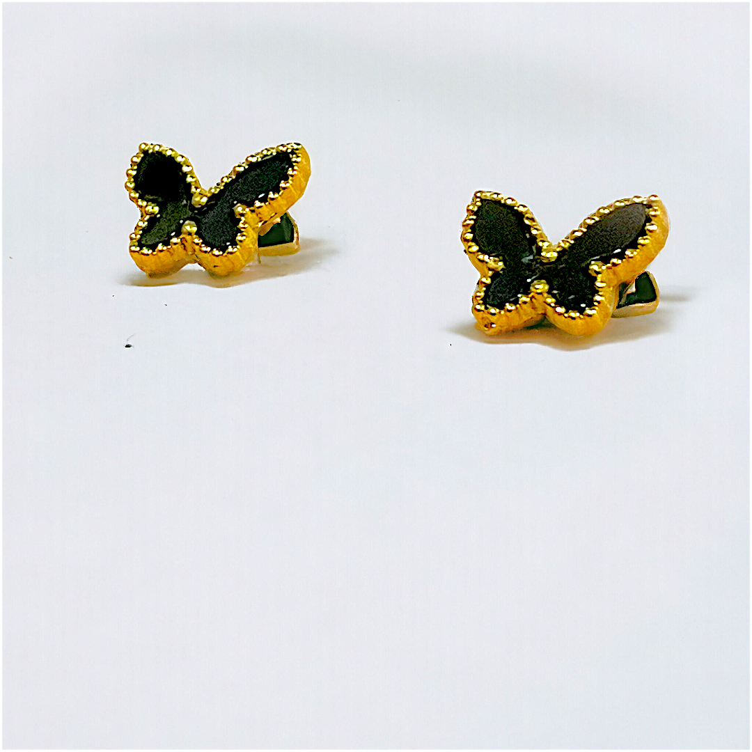 Black Butterfly Studs