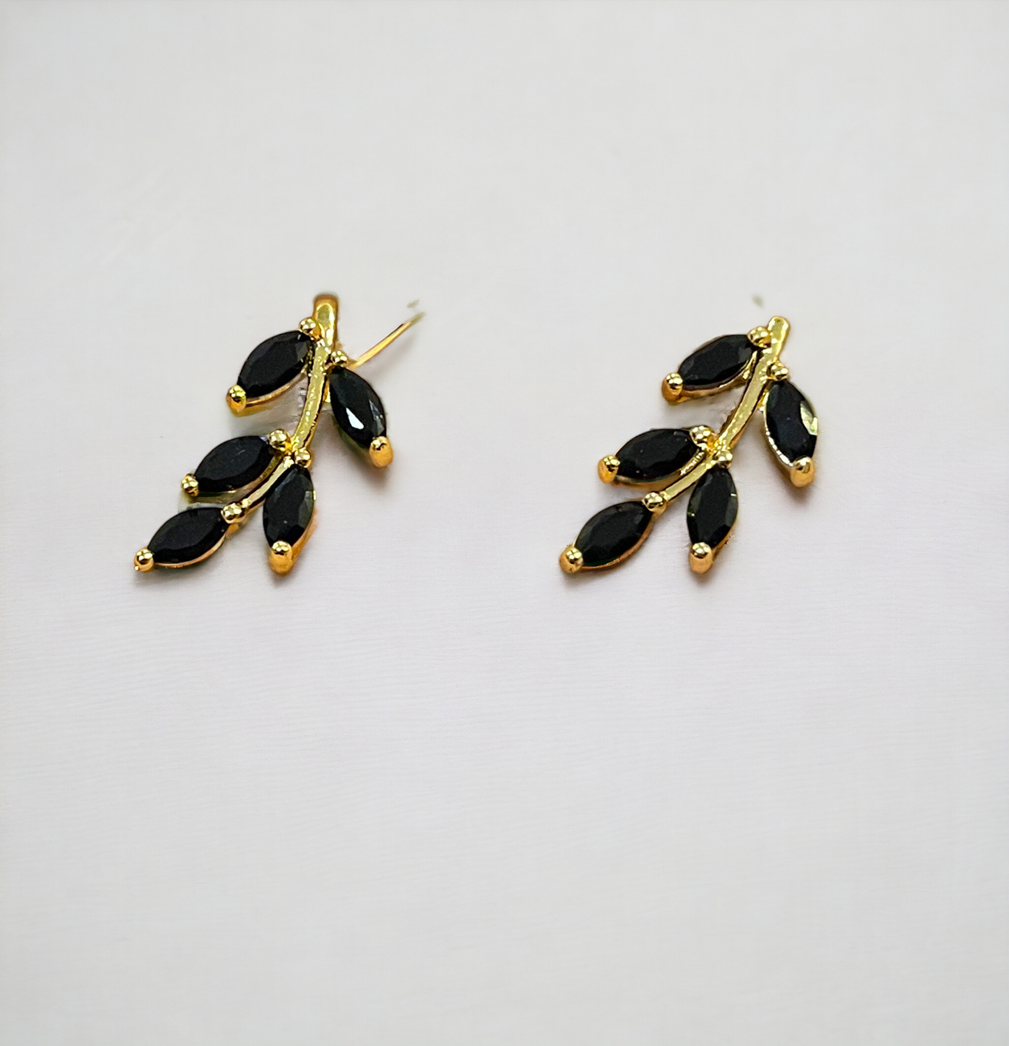 Black Stem Earrings