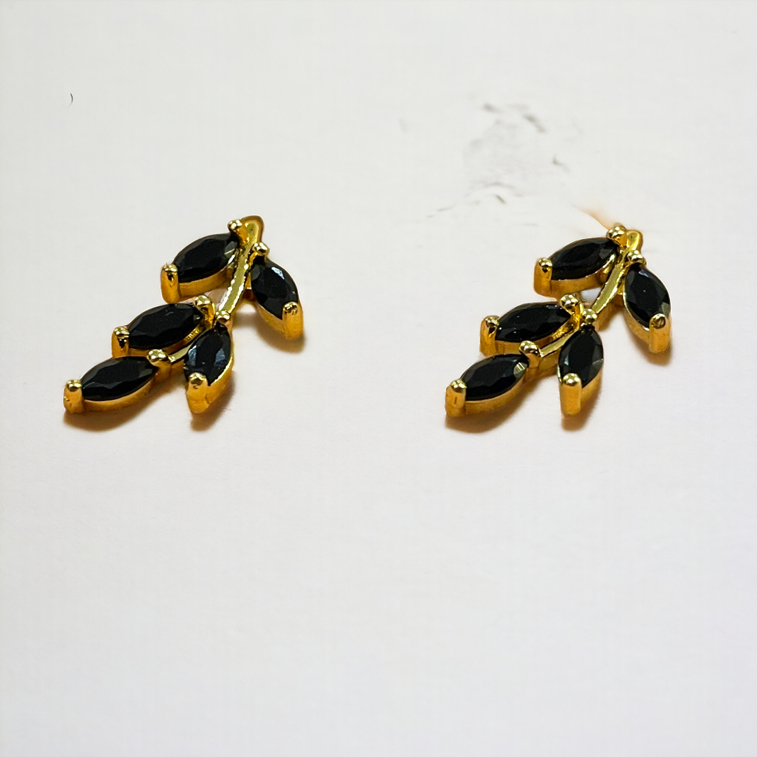 Black Stem Earrings