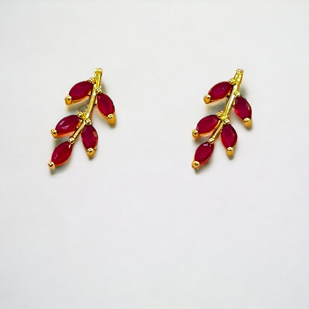 Red Stem Earrings