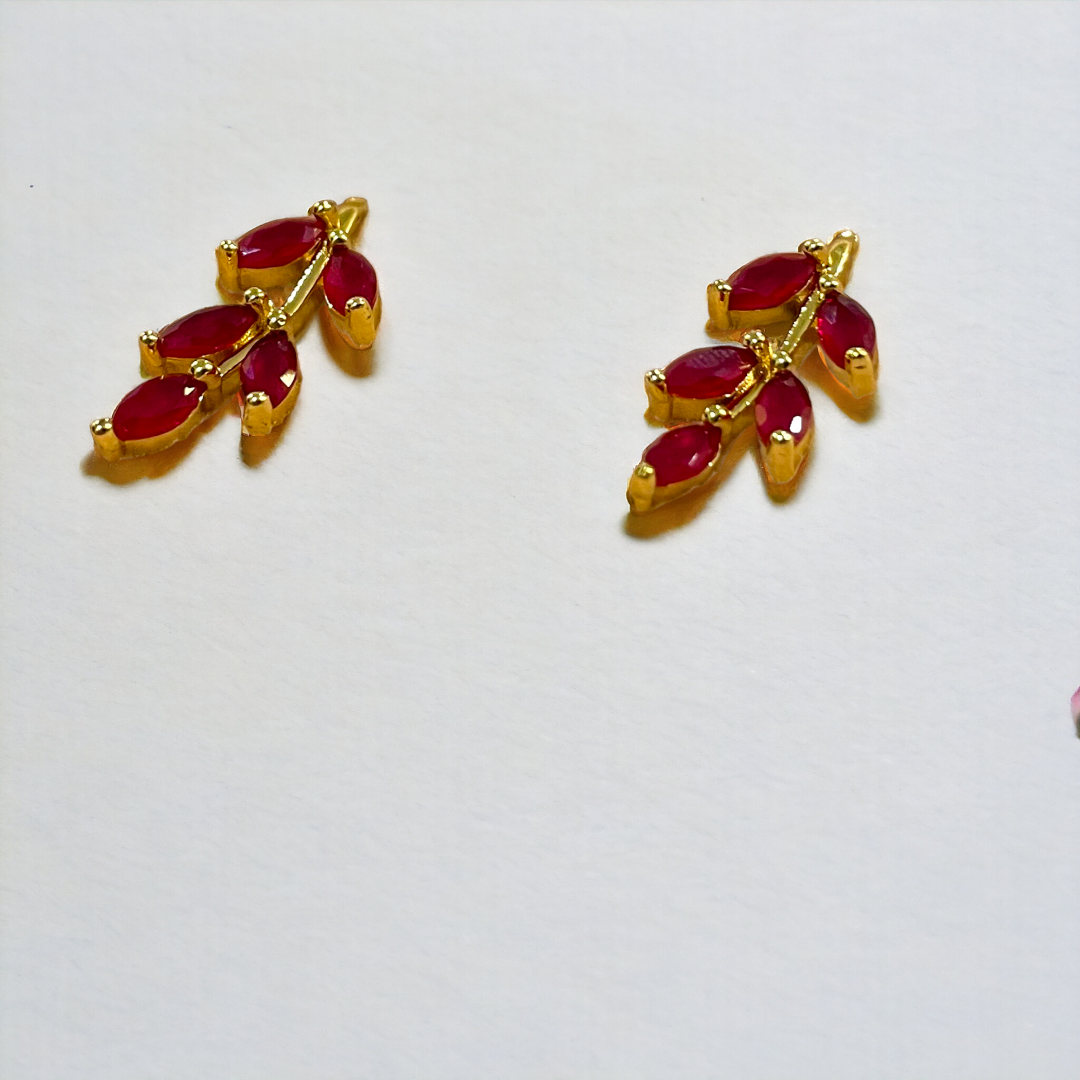 Red Stem Earrings