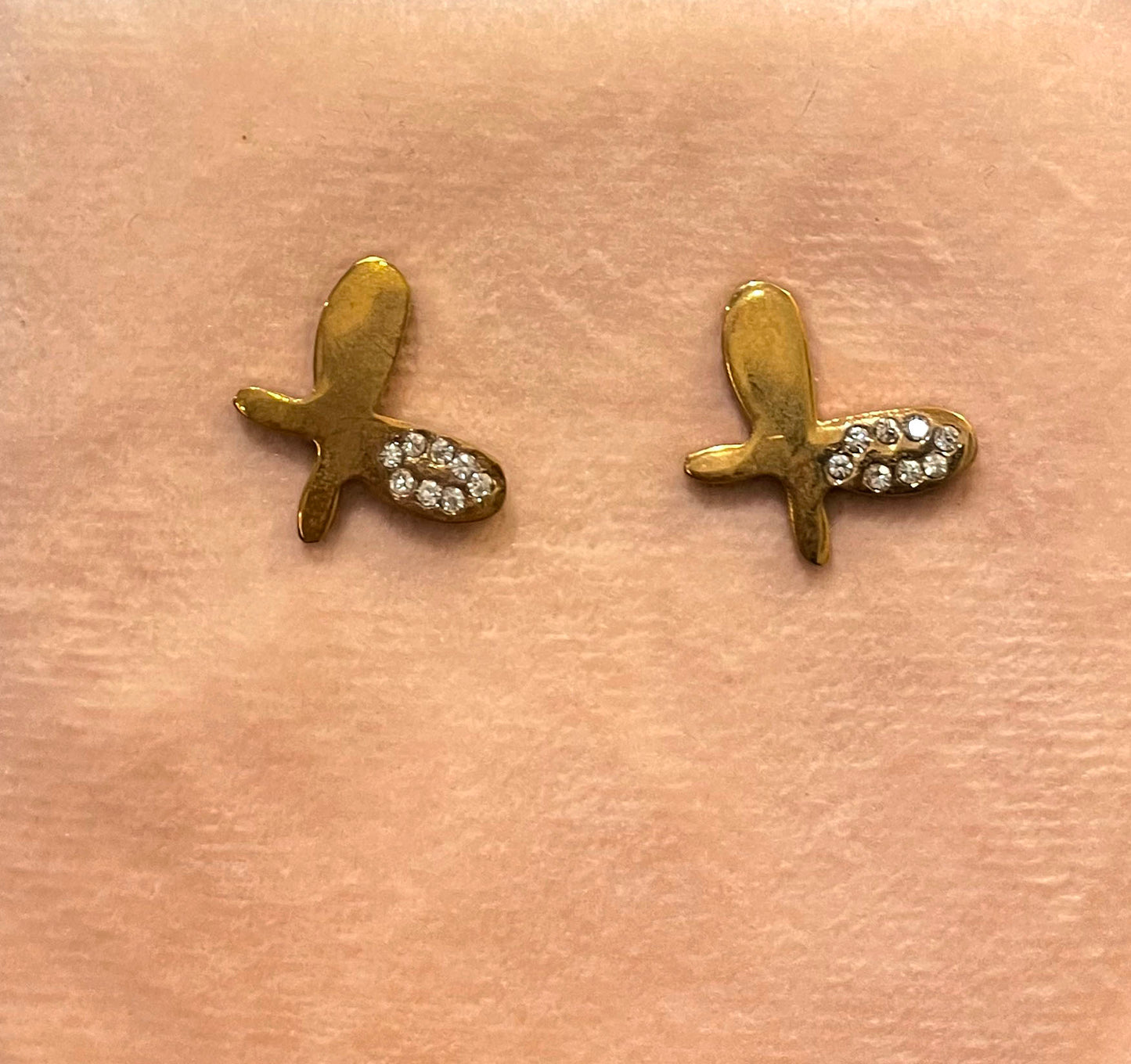 Golden Butterfly Studs