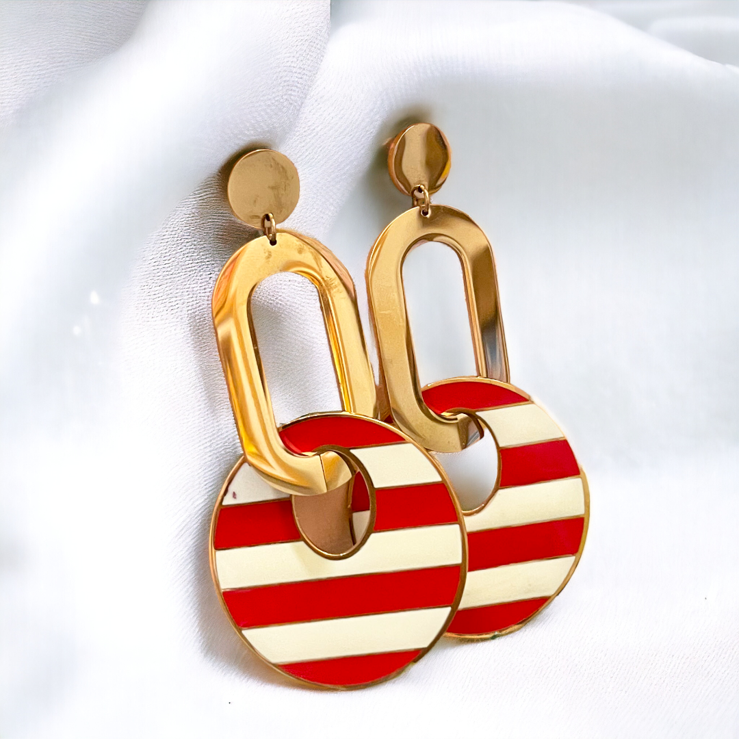 Red White Fete Earrings