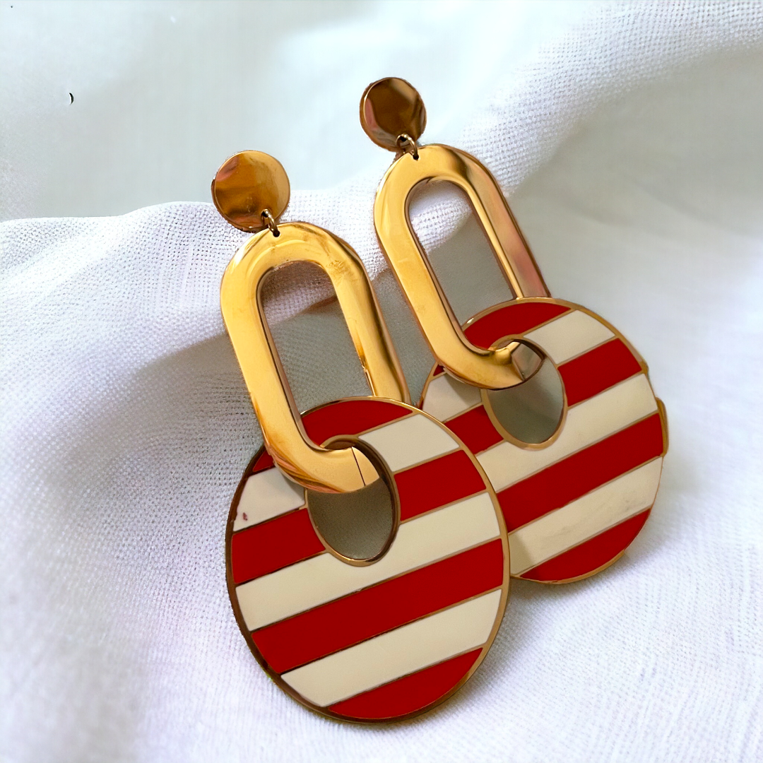 Red White Fete Earrings